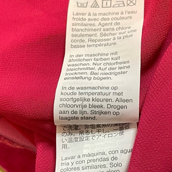 J. Crew fuchsia pink velvet double v-neck fabric ribbon straps tank top size S - Picture 9 of 11